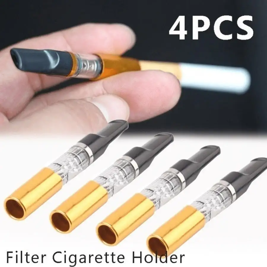 4PC Dual Purification Cigarette Filters Washable & Recyclable Men's Lung Cleansing Filters for Cigarettes
