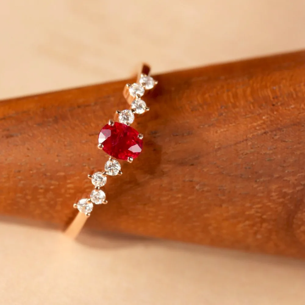 Monkton 925 فضة خاتم للنساء الأحمر الزركون الذهب/الشظية الرجعية الفاخرة خواتم الخطبة مجوهرات اكسسوارات هدايا #4