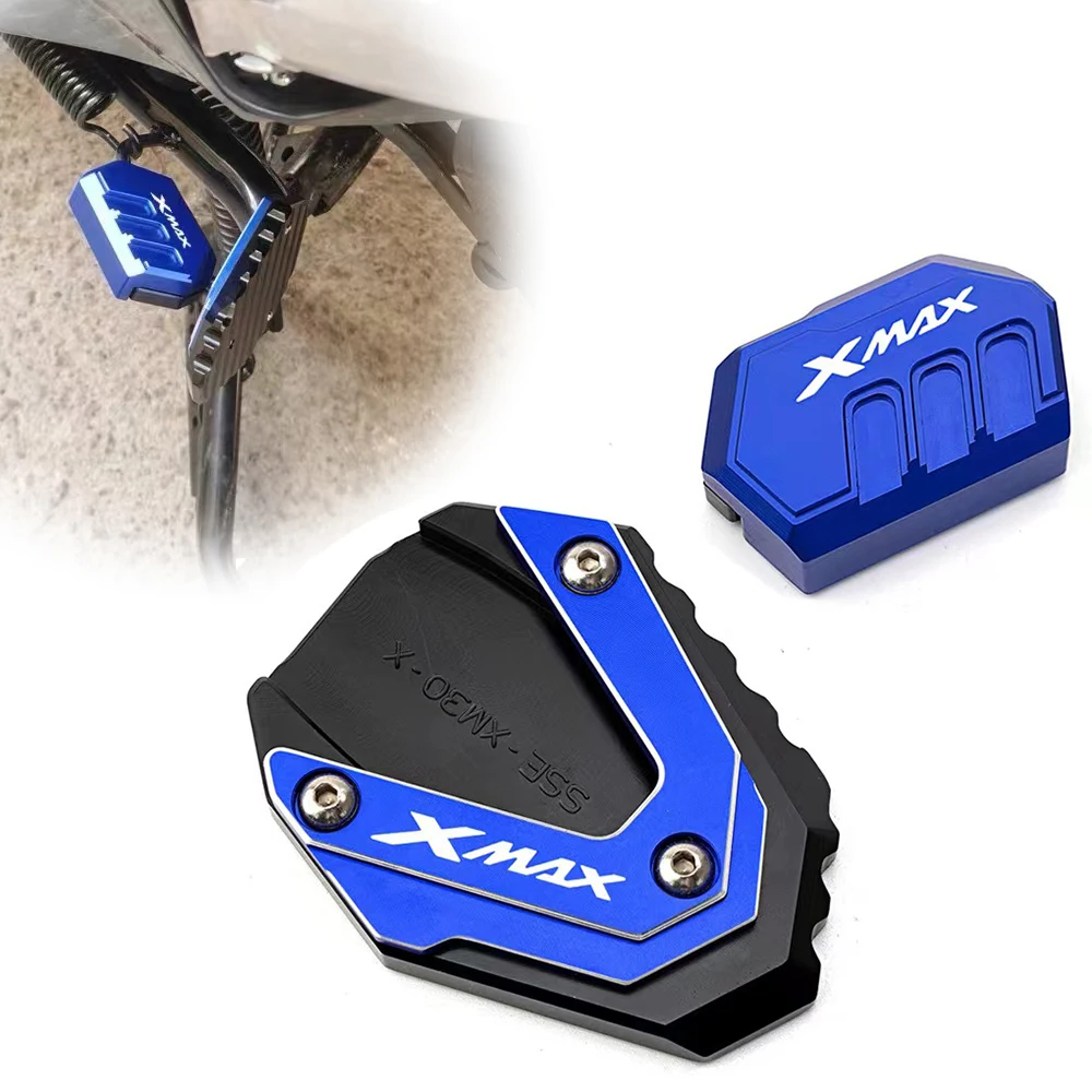 

For YAMAHA XMAX-300 125 250 400 XMAX300 Xmax250 Xmax400 Motorcycle CNC Column Auxiliary Side Stand Enlarger Kickstand Pad X-MAX