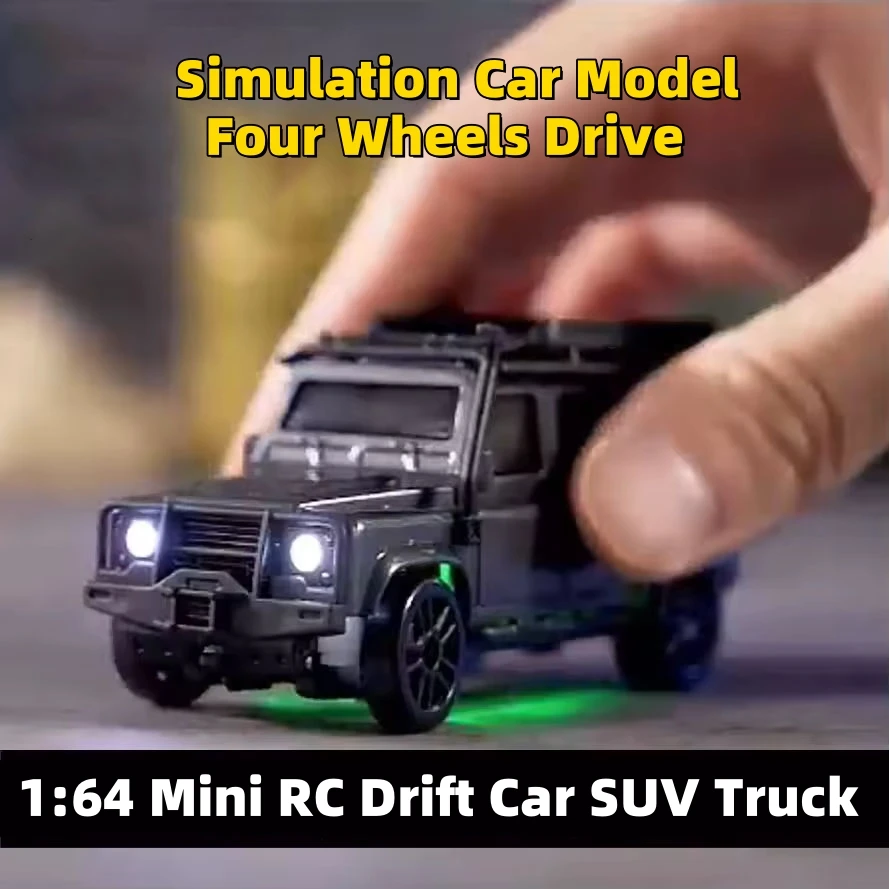 

1/64 Мини RC Drift Cars Игрушечный 4WD Полномасштабный радиоуправляемый внедорожный грузовик Моделирование автомобиля Маленький автомобиль с дистанционным управлением Детские игрушки