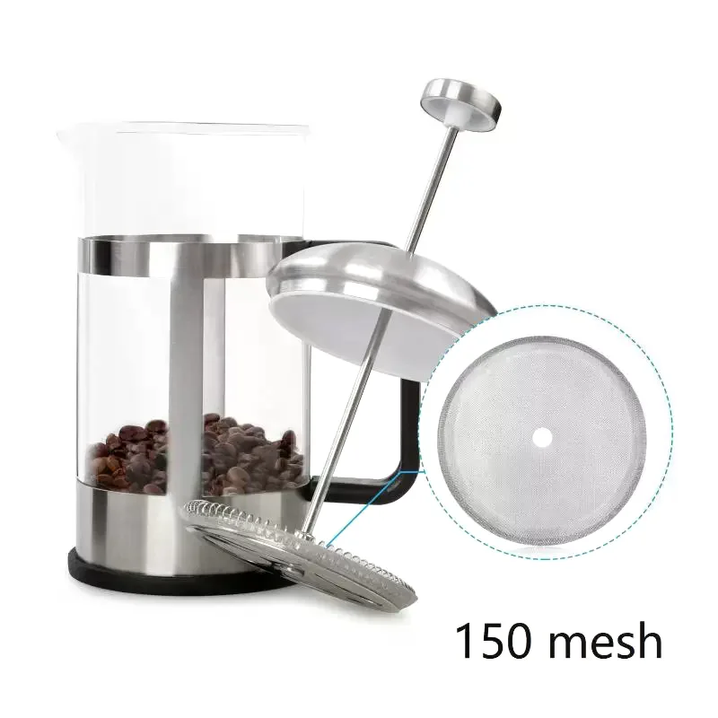 Stainless Steel French Press Filter Screens Reusable Fine Mesh For Home Coffee Brewing