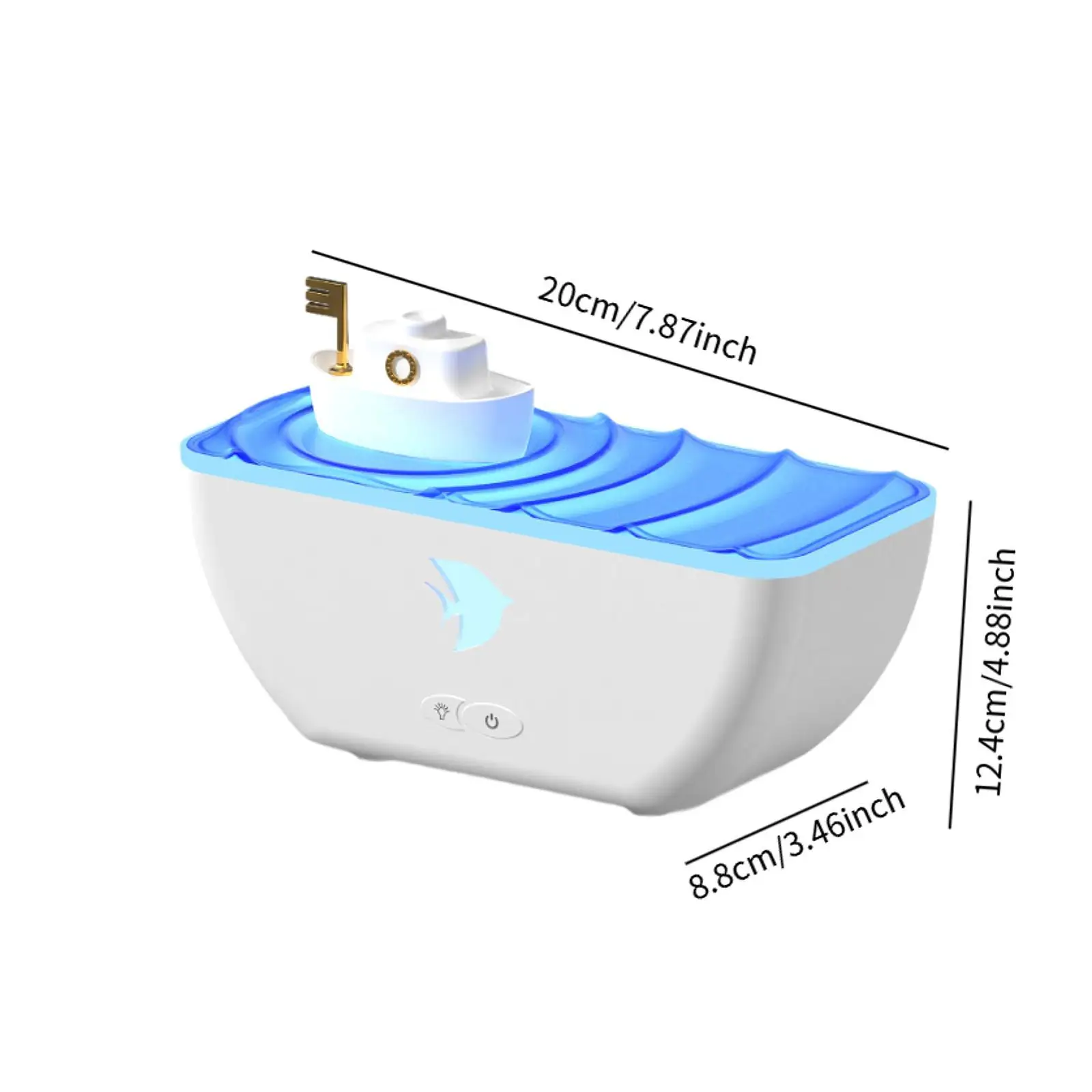 Essential Oil Diffuser 300ml เรือรูปเงียบ 7 สีไฟเปลี่ยน Aroma Diffuser Humidifier สําหรับผู้หญิงโฮมออฟฟิศสปาโยคะ