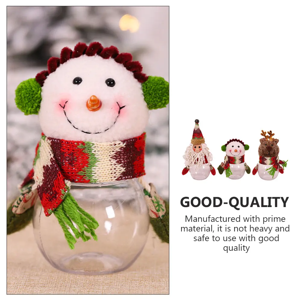 

3 Pcs Decorations Simulated Old Elder Apothecary Plastic Decorative Clear Jars