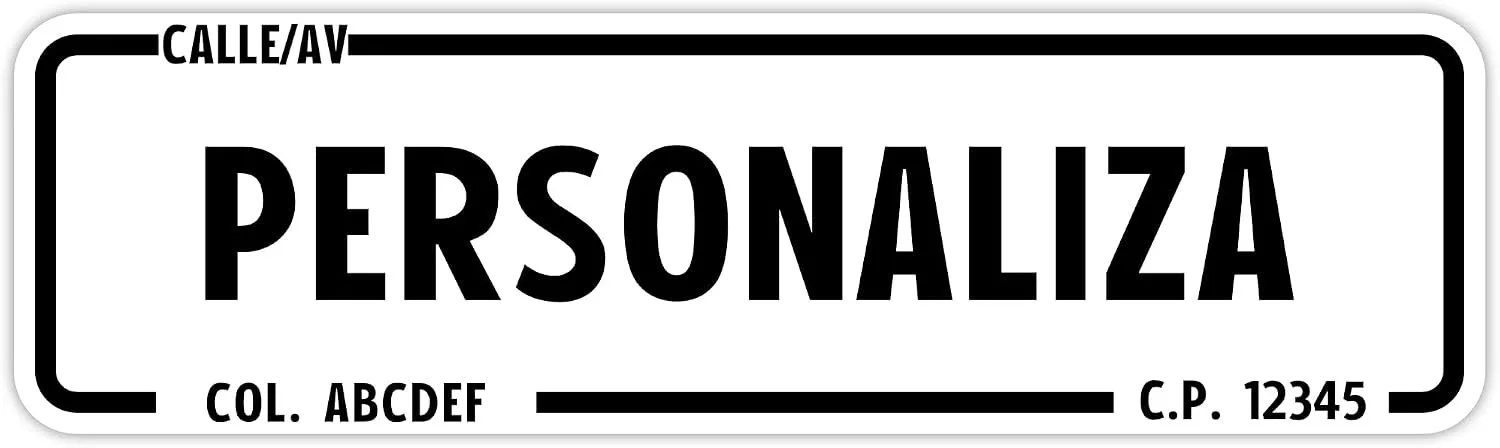 1pc 2D Flat Custom Street‑Name Metal Sign 70x20cm, 18 Gauge Galvanized Sheet 3M Reflective Vinyl Plaque for Private Home Communi
