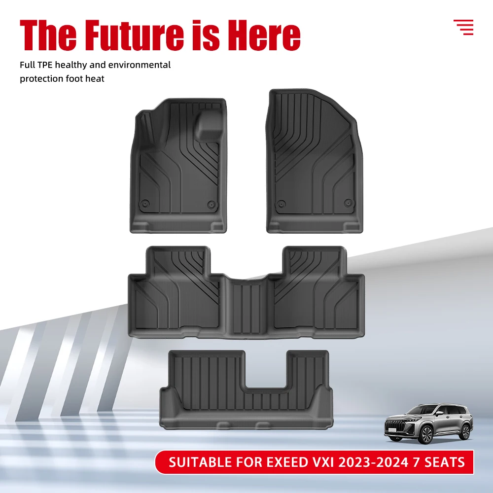 

TPE 3D Car Floor Mat for EXEED VXI 2023-2024 Fuel 7 Seats Waterproof Non-slip Car Mats