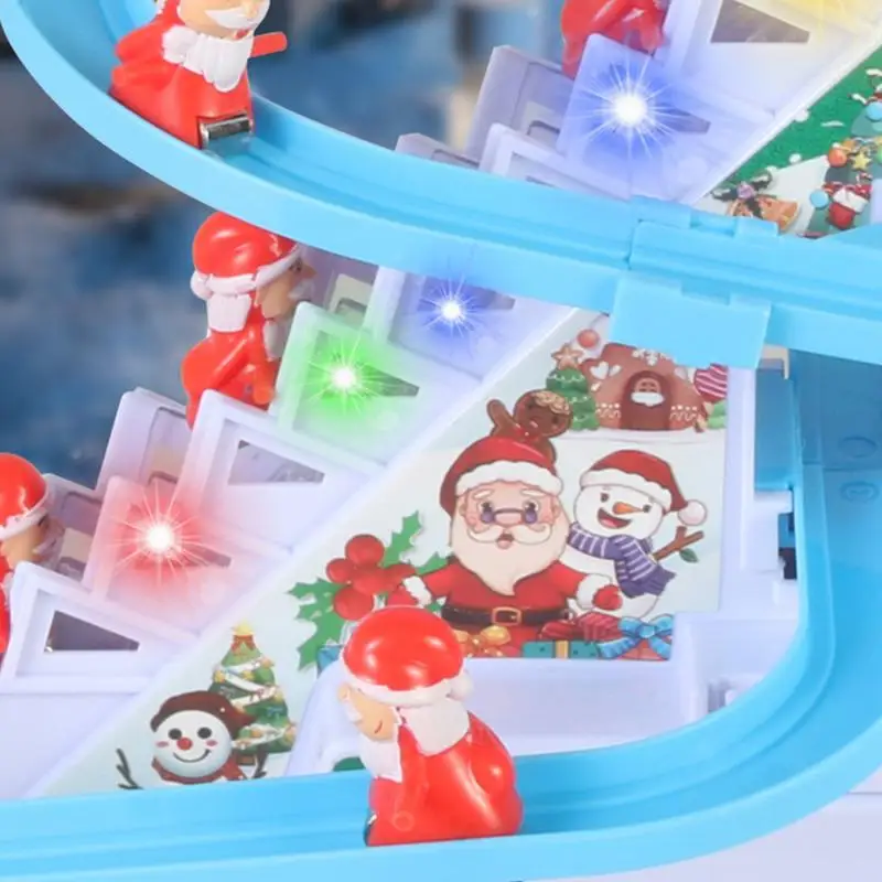 Electric Santa Climbing Toys Stair Climbing Toy Electric Toys Santa Climbing Game Educational Toys Christmas Slide With Lights &