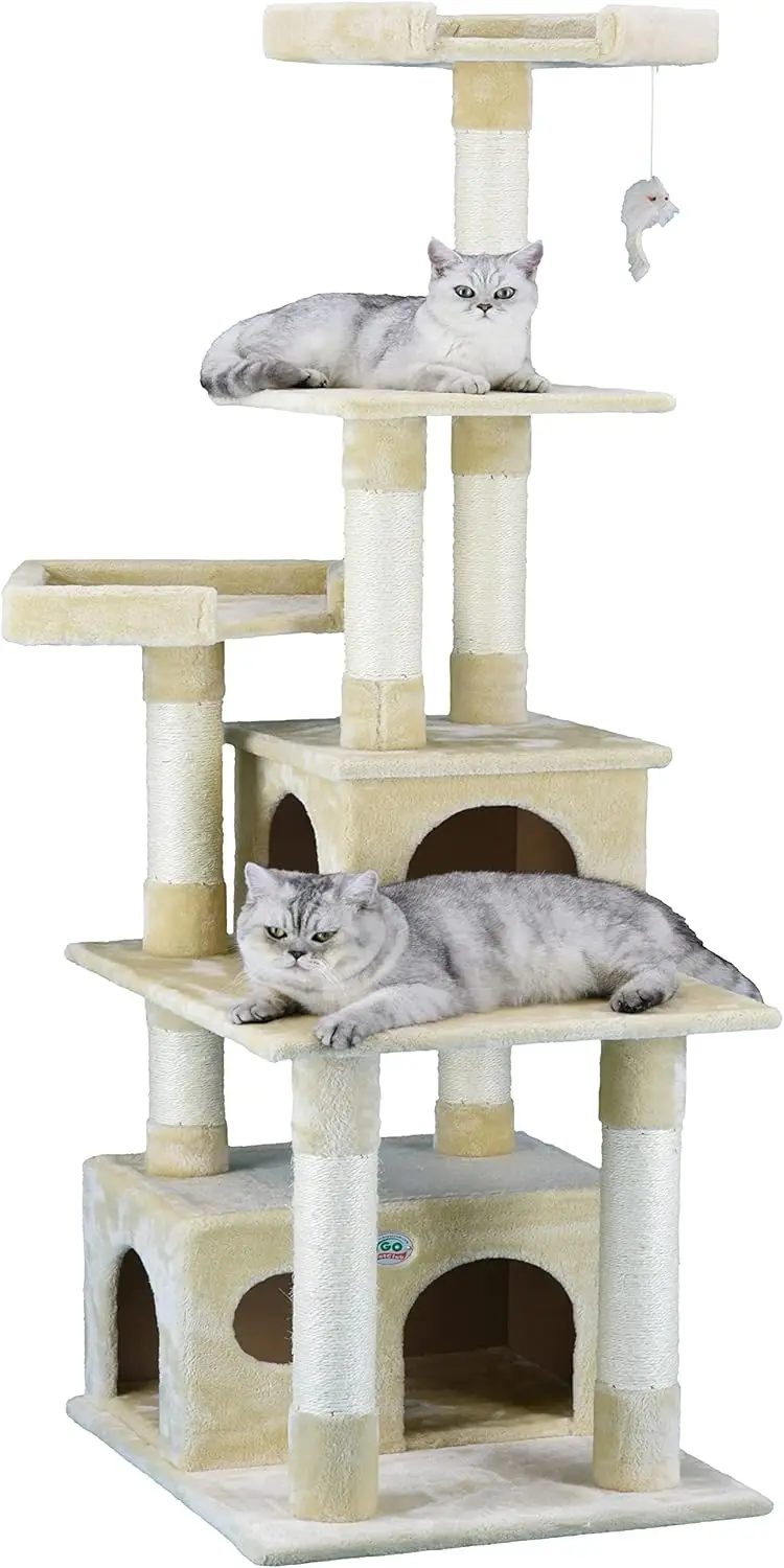 

Go Pet Club Cat Condo, 67-дюймовый, Beiget, все размеры