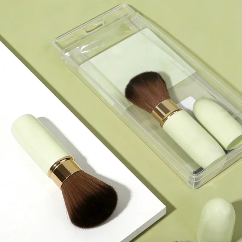 1/3/5 Uds. Brochas de maquillaje retráctiles portátiles, base uniforme en polvo, colorete facial, brocha suave para cara, mango Premium