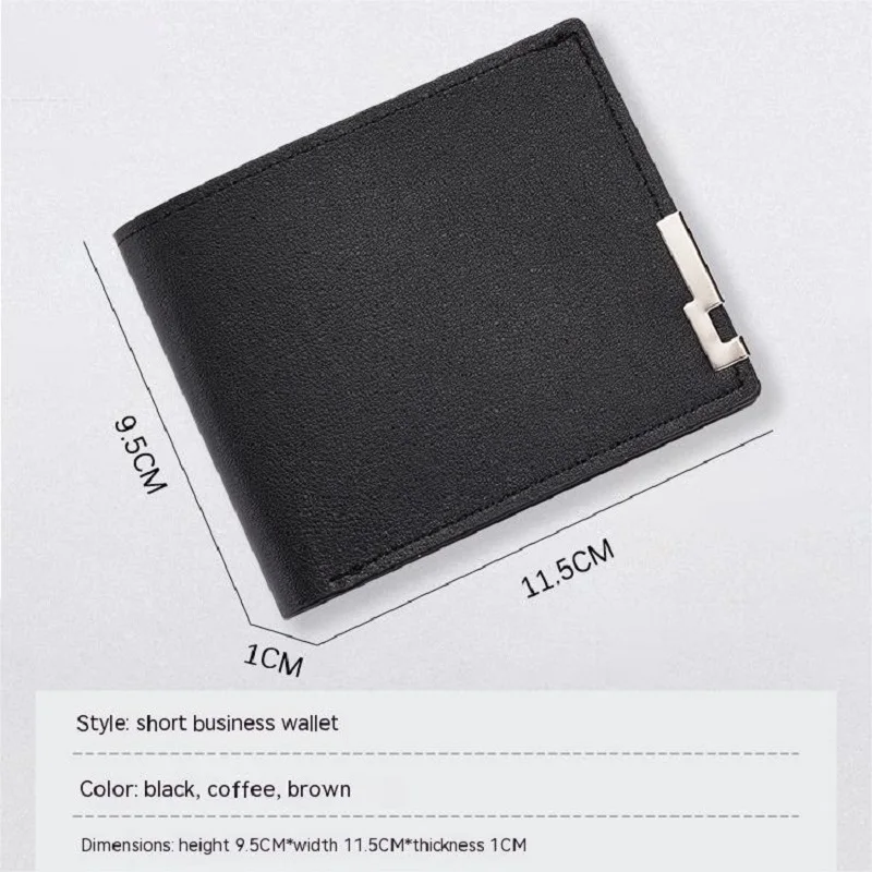 Тонкие мужские кожаные короткие кошельки, деловой ультратонкий минималистичный двойной кошелек с держателем для кредитных карт, молодежный кошелек с зажимом для денег Cartera
