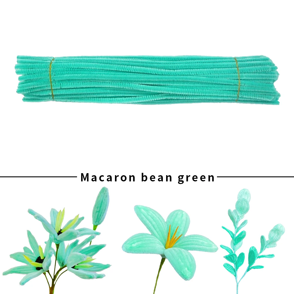 Pijpreinigers 100 Pcs 7 Kleuren Chenille Stengels Voor Diy Ambachtelijke Decoratie Creatieve Schoolprojecten (30Cm X 12 Inch, Macaron Kleuren)