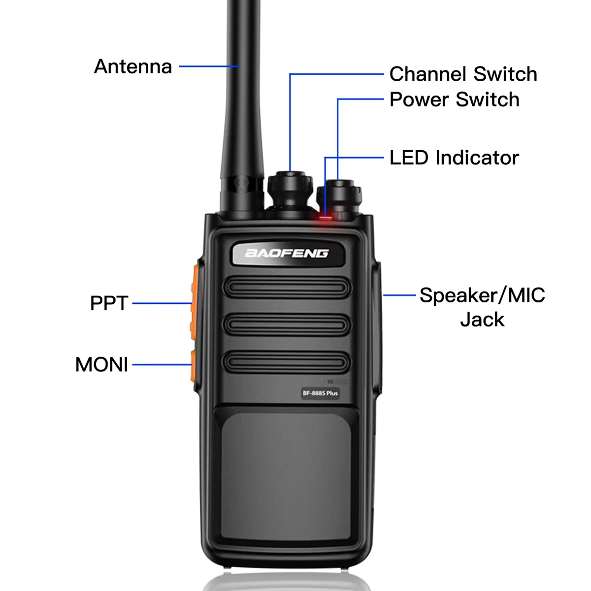 2 Stuks Walkie Talkie Baofeng BF-888S Plus เวอร์ชัน Verbeterde Tweingsradio 16ch Walkie-Talkie วิทยุ 'S Transceiver Uhf 400-