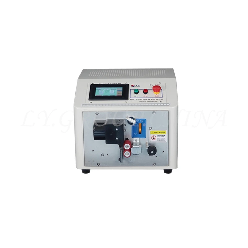 LY-302 Automatic Wire Tube Sleeving Pipe Cutting Machine Touch Screen Cable Cutting Stripping Peeling Machine