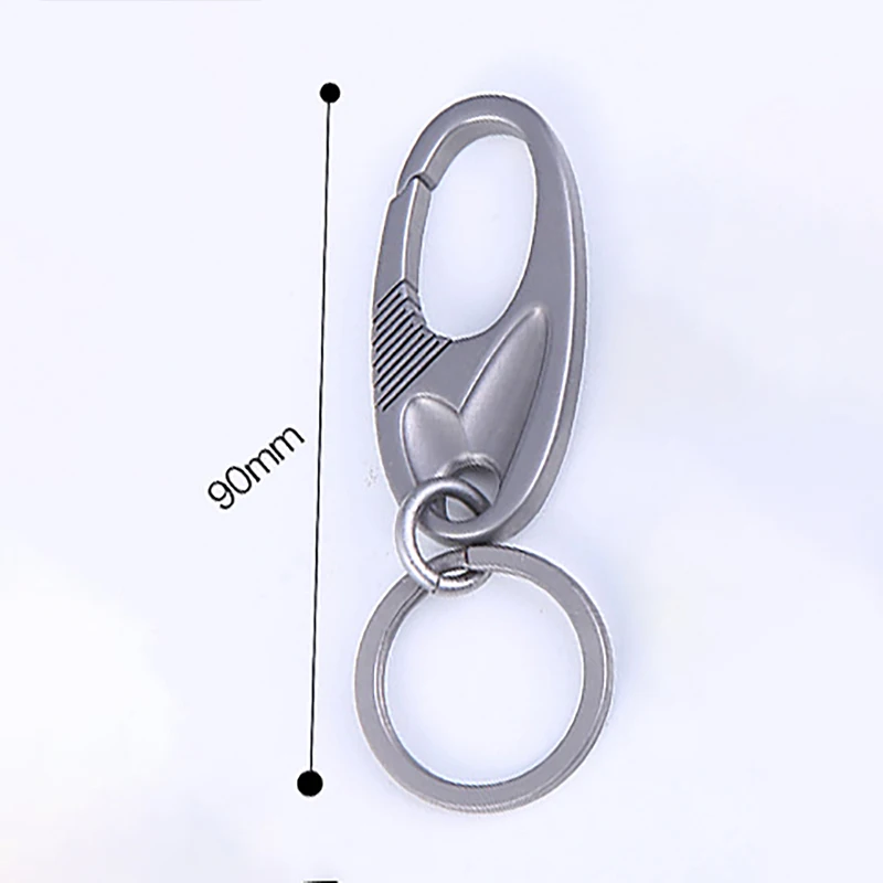 Titanium Alloy Car Keychain with Key Ring: Men's Keychain, Auto Parts Suitable for EDC/Outdoor Use