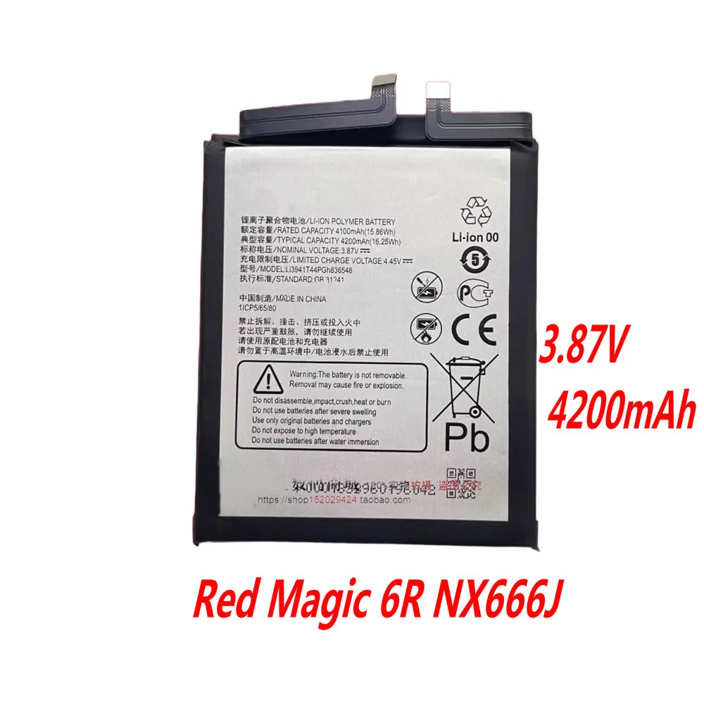 Originele 3.87V 5050Mah Li3945T44P8h906455 Batterij Voor Zte Nubia Red Magic 6 Rode Magic Zes Smartphone