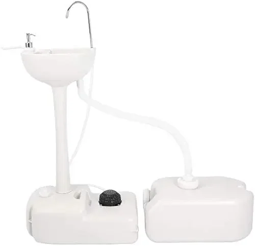 

Outdoor Garden Portable Camper Hand Sink with 24L Recycling Can