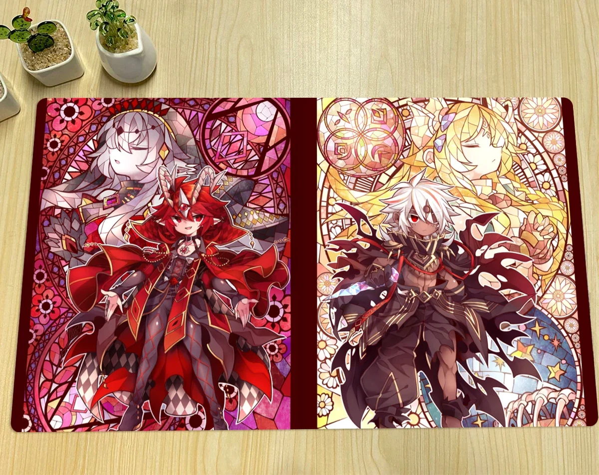 YuGiOh-alfombrilla de goma para juegos de cartas, tapete de ratón para cartas intercambiables, Albaz y Ecclesia Playmat Blazing Cartesia, The Virtuous & Aluber TCG CCG, bolsa gratis