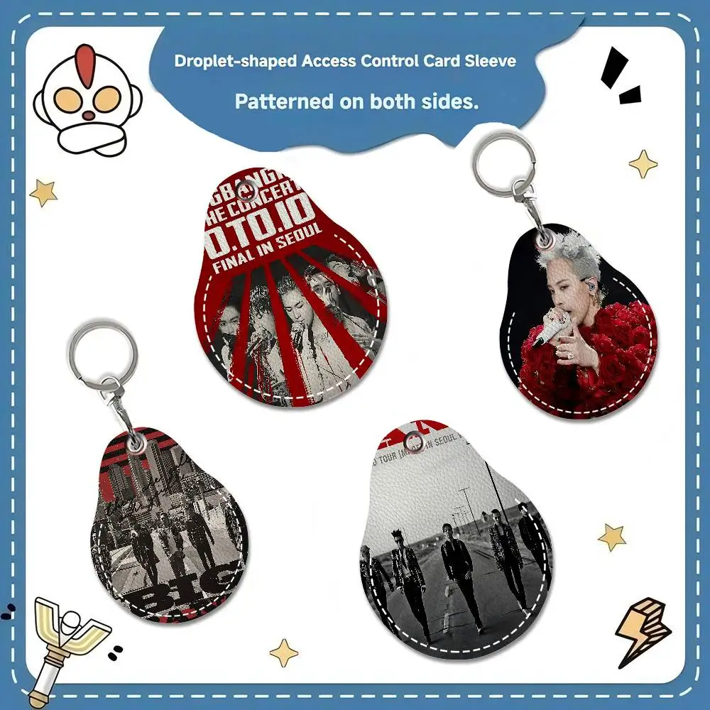 BIGBANG Anime Brooches Door Access Control Keychain Hotel Famliy Access Keys Protective Cover ID Card Tags Keyfob