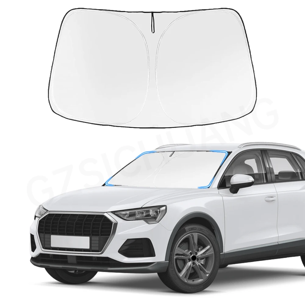 

Car Windshield Sun Shade Covers Visors Auto Front Window Sunscreen For Audi Q3 2019 2020 2021 2022-2024 Sunshade Car Accessories