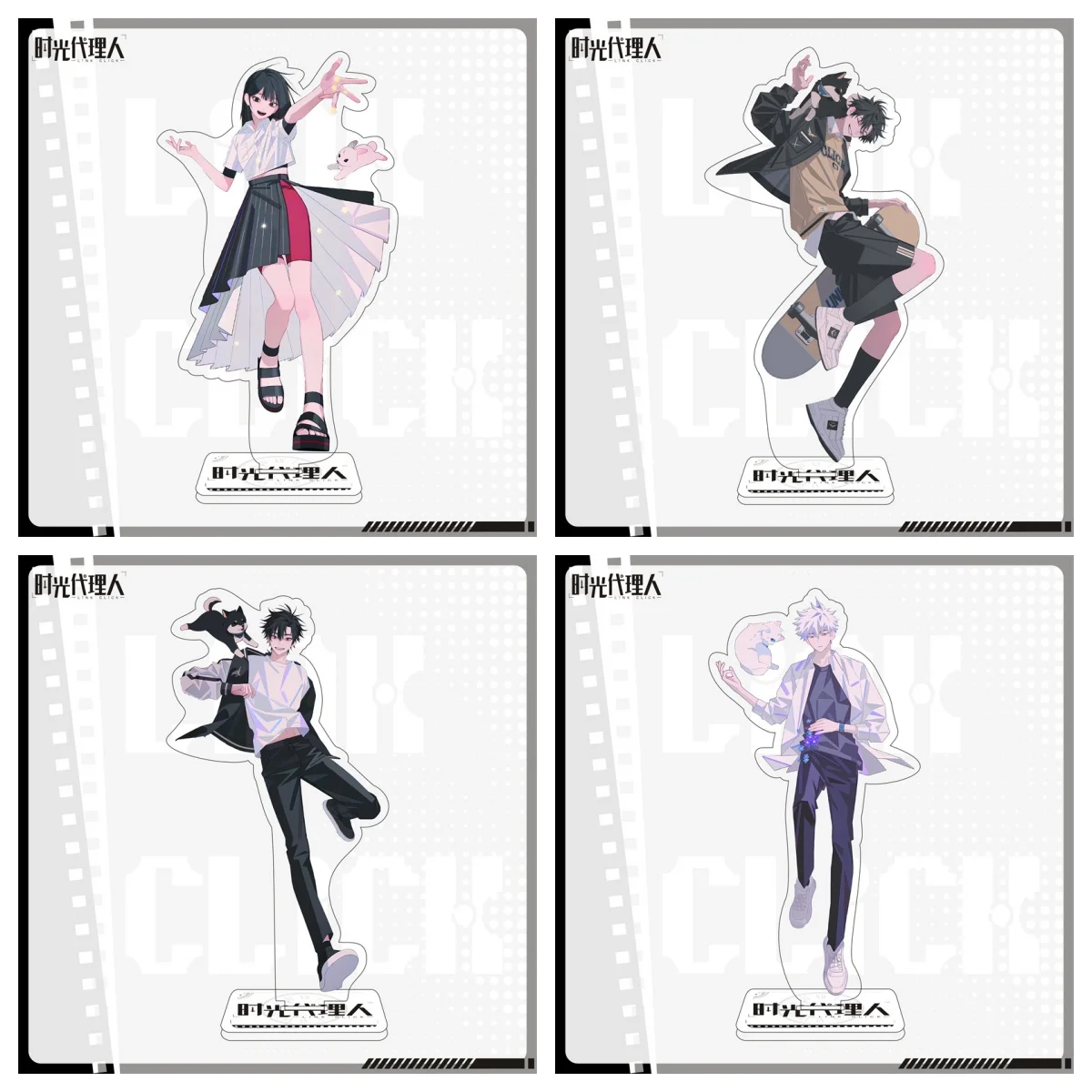 Anime Time Agent  Acrylic 15cm  Stands  Cartoon Figure Stand Model Plate Desk Decor Standing Sign Fans Gifts