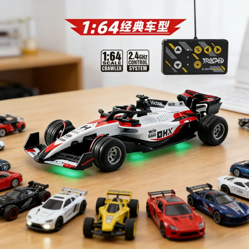 

В наличии: Радиоуправляемая гоночная машинка Формулы-1 из сплава, масштаб 1:64, с двойным режимом управления, миниатюрная модель, портативная детская игрушка-машинка, идеальный подарок на день рождения