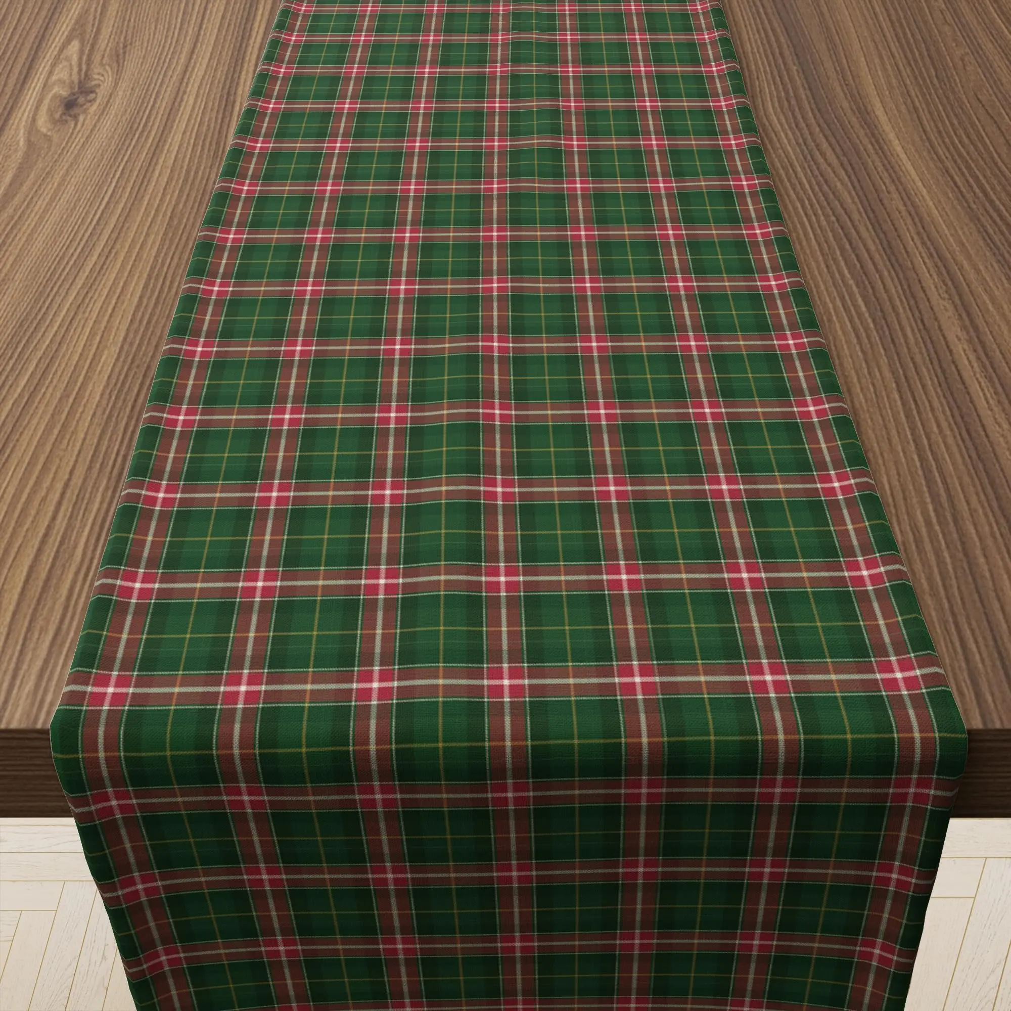 Christmas Decorations - Red Green Plaid Christmas Table Runner