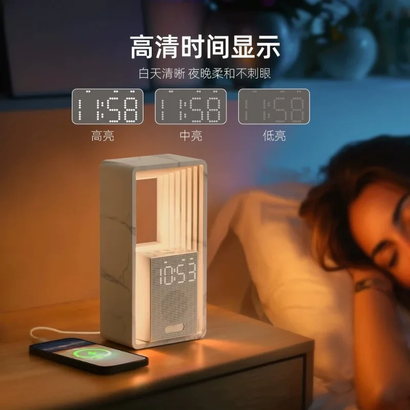 Simulated sunrise wake-up alarm clock sleep audio night light high value bedside small desk lamp