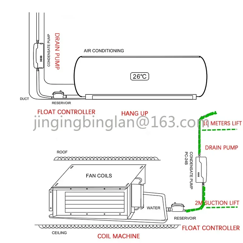 Smart silent small condensate pump air conditioner condensate drainage pump lift pump PC-24B/PC-40B