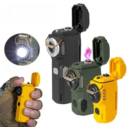 Outdoor Windproof and Waterproof Dual Arc Light Multifunctional Flashlight Emergency Light USB Fast Charging Light Lighter