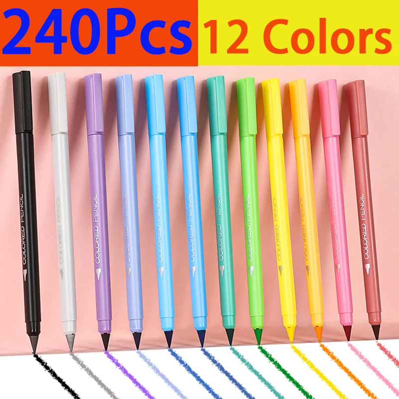 

240Pcs Infinity Pencil Colored Pencils Art Sketch Painting School Stationery Gifts