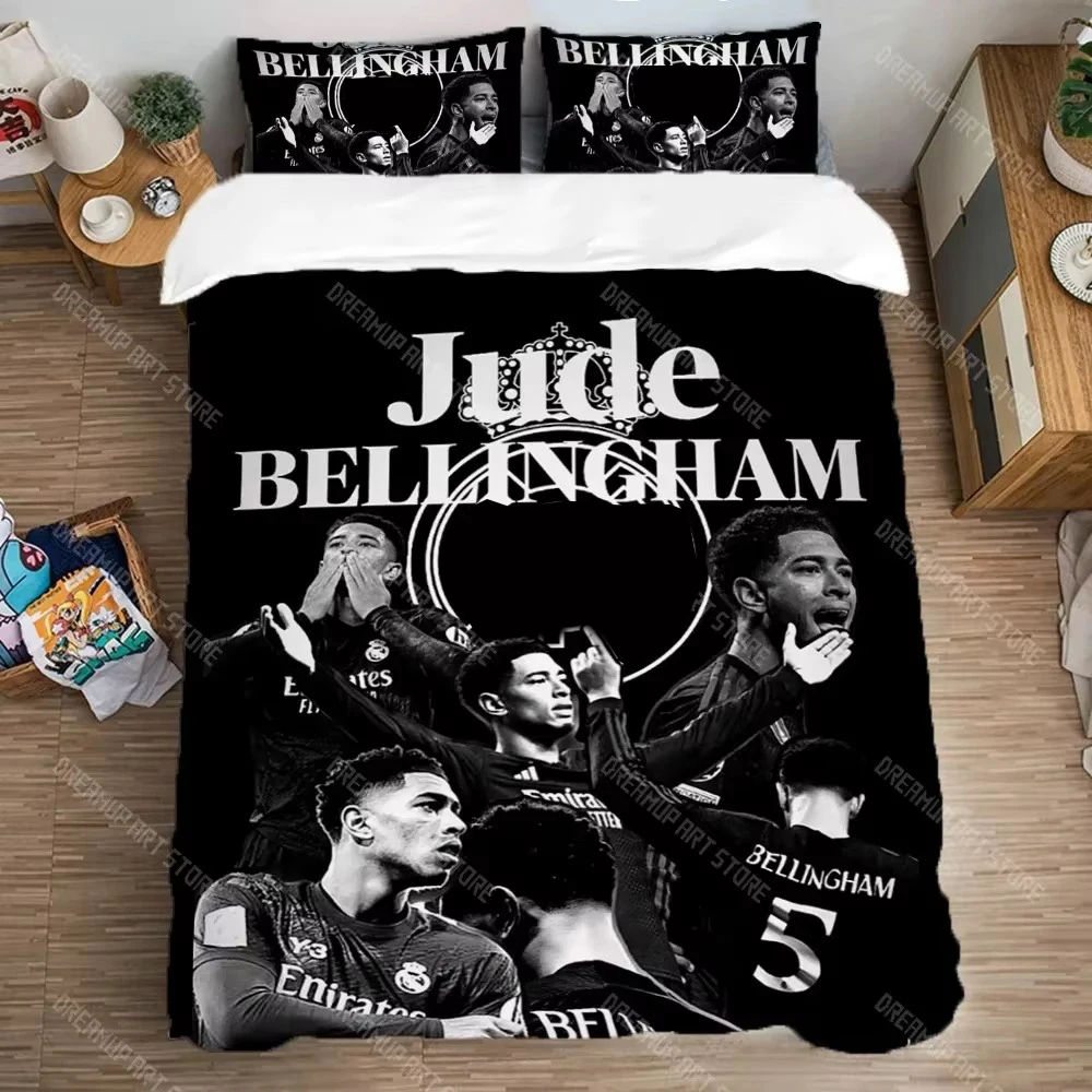 2026 Jude Bellingham Duvet Cover Pillowcase Football Bedding Set For Adult Boy Girl Bedroom Decoration Children Gift US EU AU Si