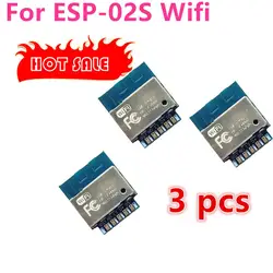 3x için ESP-02S seri kablosuz 2.4G Wifi modülü alıcı-verici için akıllı ev endüstriyel IoT 1Mbit uyumlu ESP8266 ESP 02S