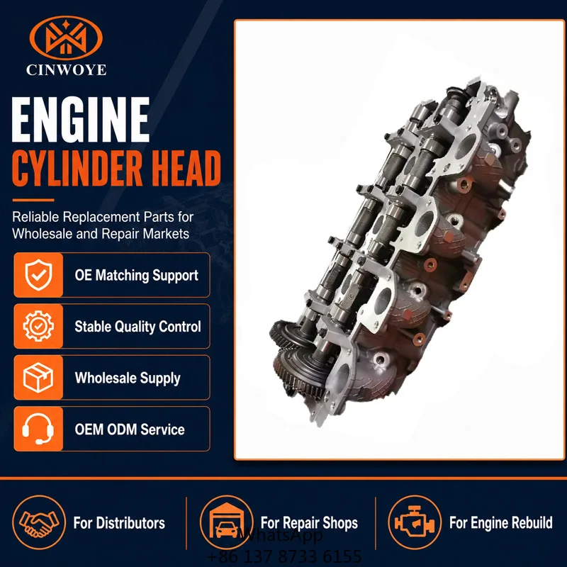 Brand New Aluminum Cylinder Head With Valves For Nissan Engine Replacement Car Model High Quality Engine Parts