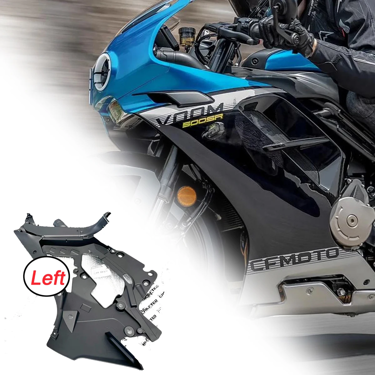 Motorcycle front guard inner liner outer surround large plate radiator inner liner outer shell Fit For CFMOTO 500SR VOOM
