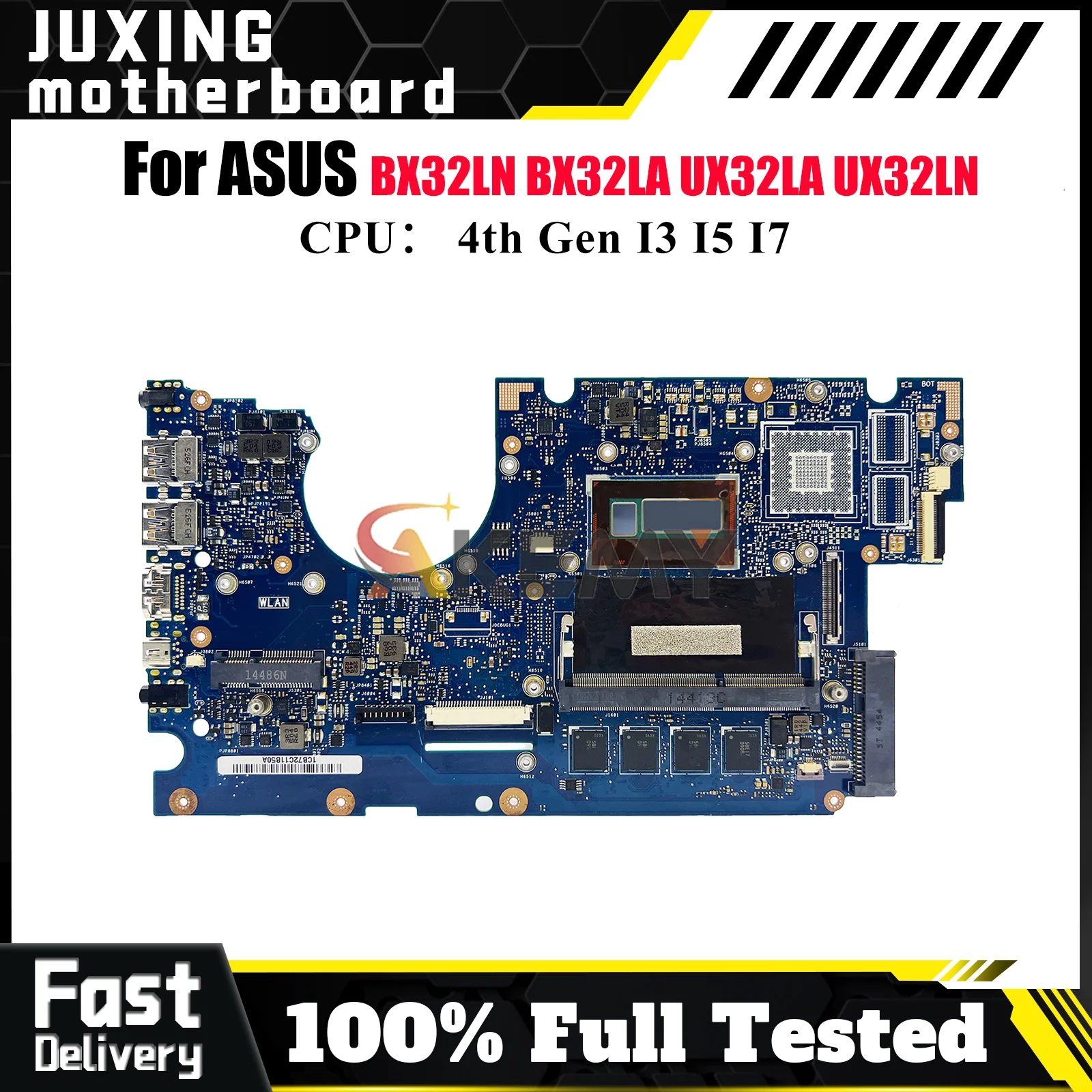 

UX32LA Материнская плата для ноутбука ASUS ZenBook BX32LN UX32LN BX32LA UX32L UX32LA Материнская плата для ноутбука с процессором I3 I5 I7 100% тест в порядке