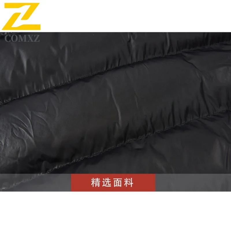 COMXZ سترة الخبز فضفاضة 2025 مقنعين منتصف طول جودة عالية العمل الشتاء الحشو الشارع الشهير سميكة الرجال القطن وسادة مبطنة