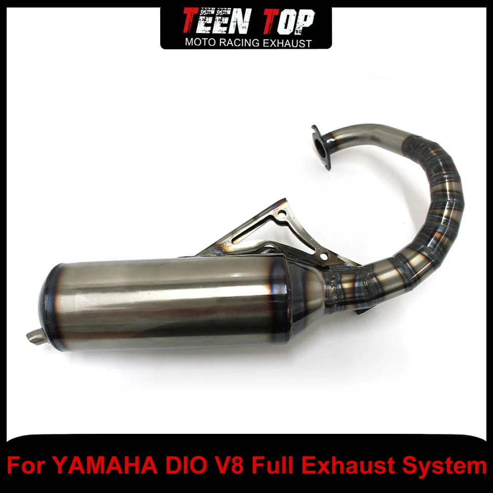 

For Yamaha DIO V8 Full Exhaust Systems Stainless Steel Motorcycle Escape Exhaust Pipe DIO V8 Exhaust Muffler Connect Tube