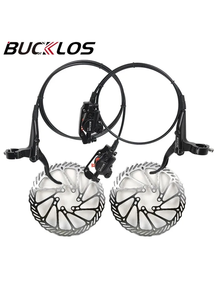 AliExpress BUCKLOS Mtb Hydraulic Disc Brake 2 Pistions Bicycle Brake Caliper Front Rear 800/1500mm Mountain Bike Lever Cycling Brake Parts