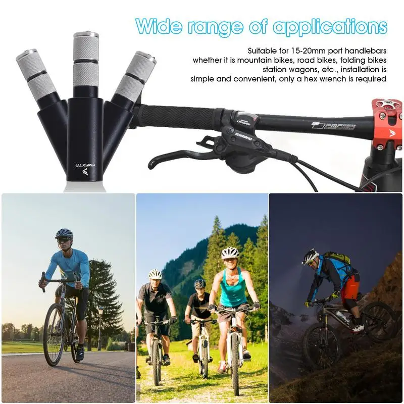 1 pair Alloy Folding Bike Handlebar Extender Mountain Bike Straight Handle Extension Rod Horizontal Extender Cycling Bike Parts