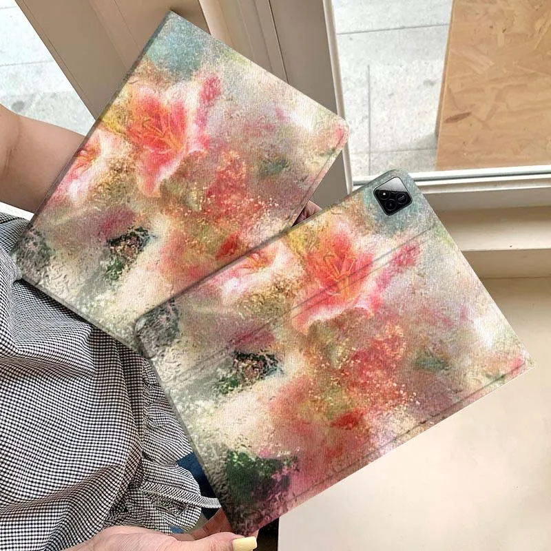 

Pink Soap Flower Decor Tablet Case For Xiaomi Redmi Mini Pad SE K 2 4 5 6 7 8 2023 2025 11 8.8 11.2 10.1 Pro Gift