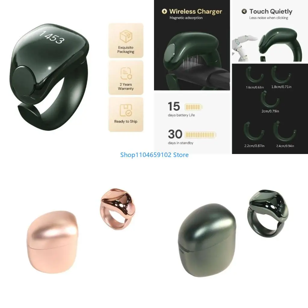 

User Friendly Tasbih Counting Rings With Five Adjustable Size And Clear Display