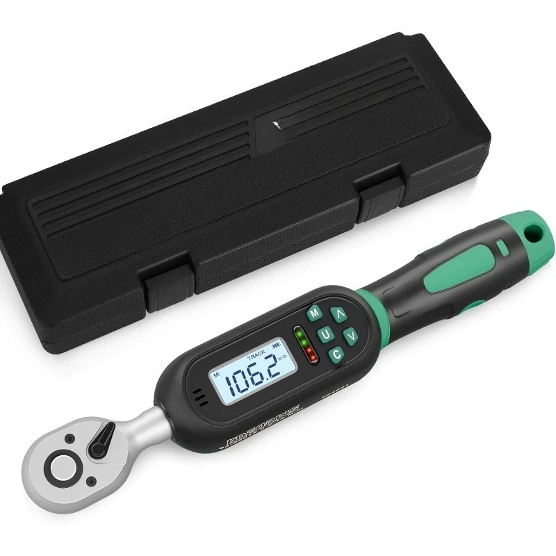 

1/4 Inch Drive Digital Torque Wrench, 5.31-106.2 In.lb/0.6-12 N.m, Small Electronic Torque Wrench with Preset Value, Buzzer & LE
