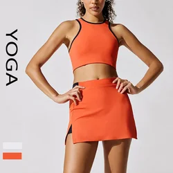 2024 New Yoga Suit Set Moisture Absorbing And Breathable Fitness Suit For Women Outdoor Running Tennis Suit