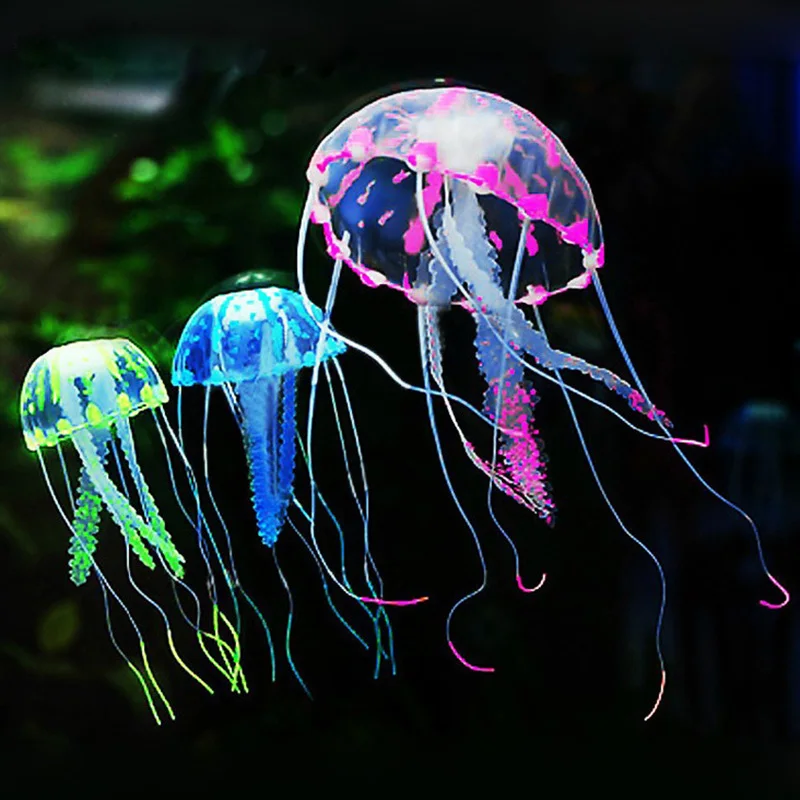 Floating Fake Jelly Fishes for Aquarium Decoration Marine Tropical Fish Tank Landscaping Simulating Fishes Aquarium Ornaments