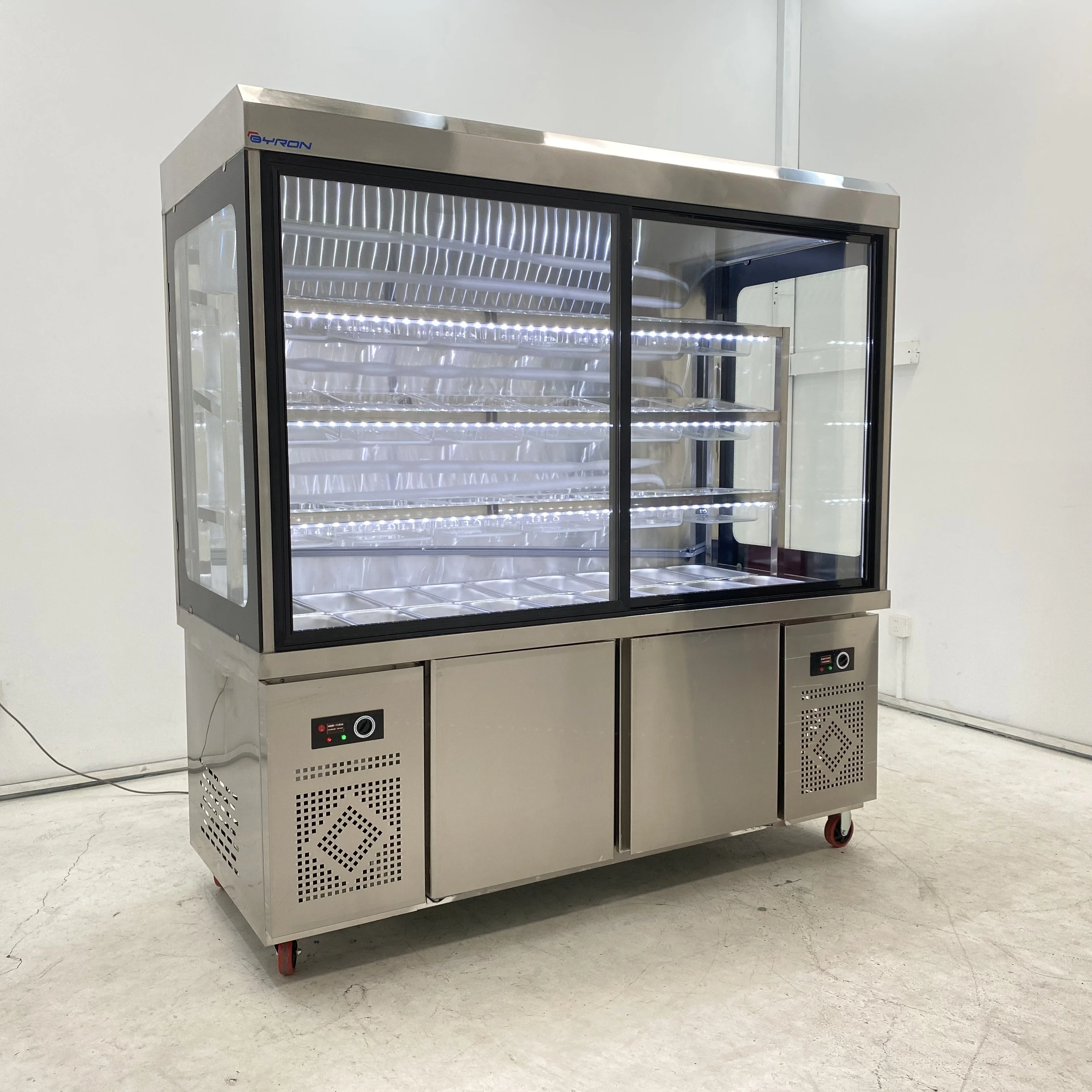 FOODLINE Small Cafe Fridge Lightweight Body Quick Install Multi Layer Shelf Dessert Display Device