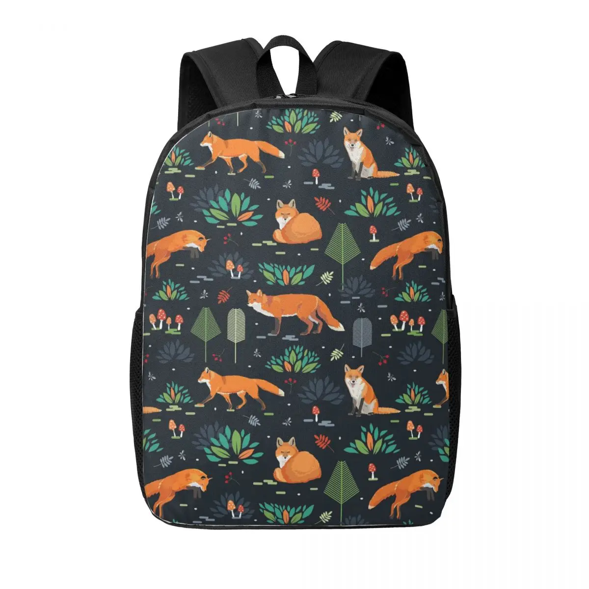 

Foxes Dark Pattern Woman Backpacks Boys Girls Bookbag Casual Children School Bags Portability Laptop Rucksack Shoulder Bag