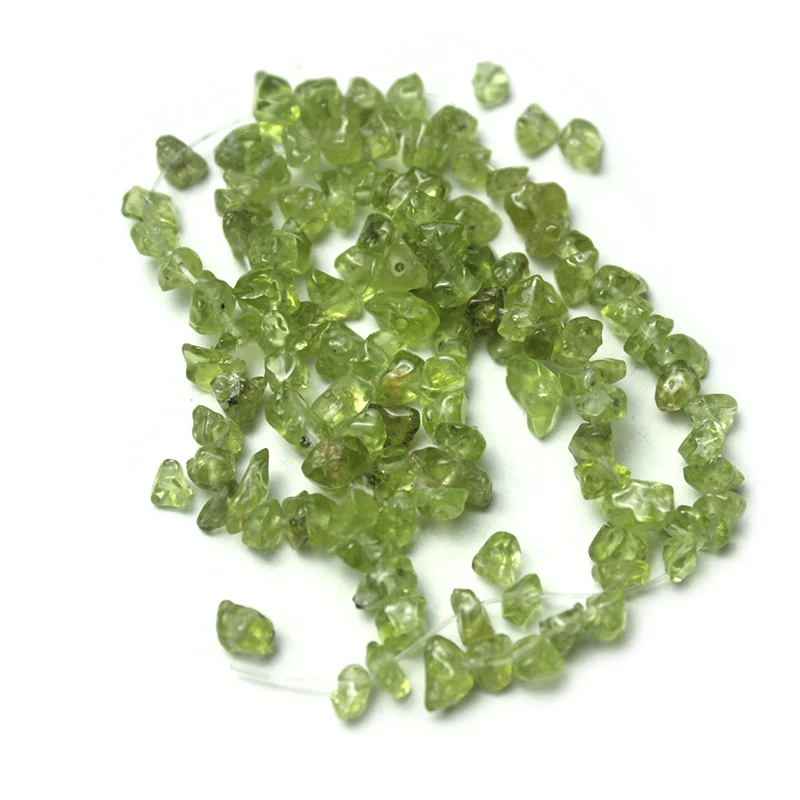 Wholesale Gravel Olive Crystal Green Quartz Natural Stone Granular Beads For Jewelry Making DIY Bracelet Necklace Earrings 3-5mm view 4
