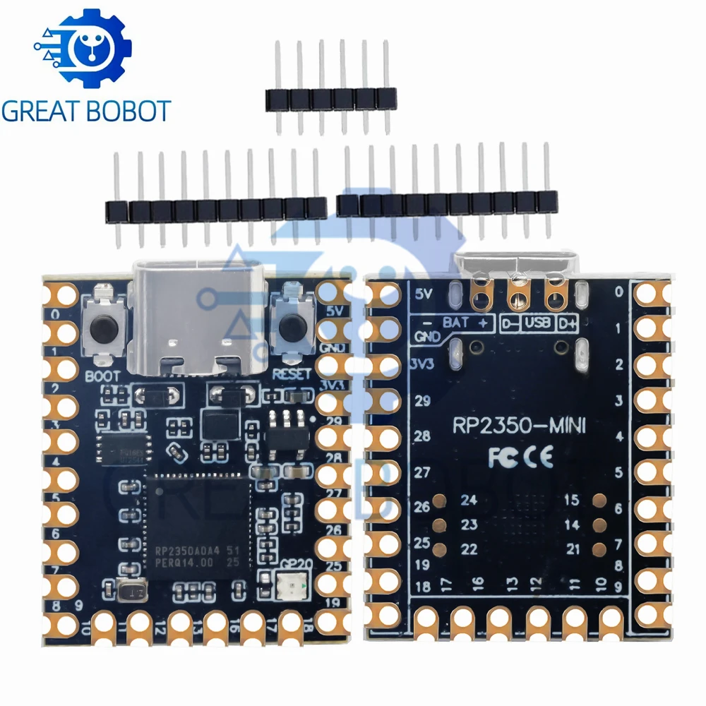 4MB Flash 150MHz Type-C RP2350-MINI Development Board Raspberry Pi Pico 2 Cortex-M33