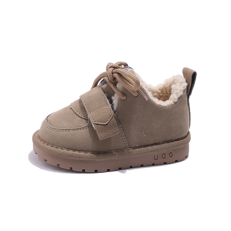 Scarpe in cotone caldo per bambini inverno nuovo stile spesso peluche stivali corti per ragazzi e ragazze antiscivolo stivale da neve per bambini