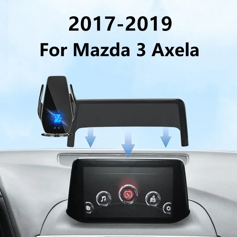 

2017-2019 для Mazda 3 Axela Mazda3 автомобильный экран держатель телефона Беспроводное зарядное устройство модификация навигации интерьер Размер 7 дюймов