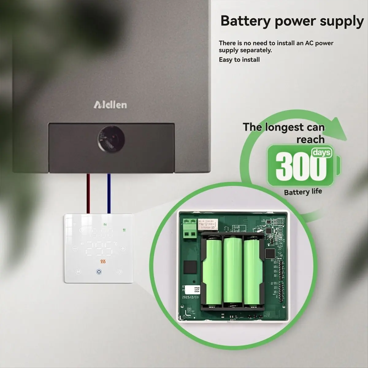 Tuya WiFi Smart Home Floor Heating Smart Switch Temperature Control for Water/Electric Floor Heating Gas Boiler White